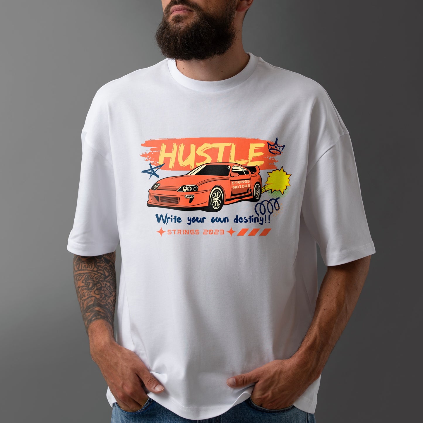 HUSTLE - White (1/2)