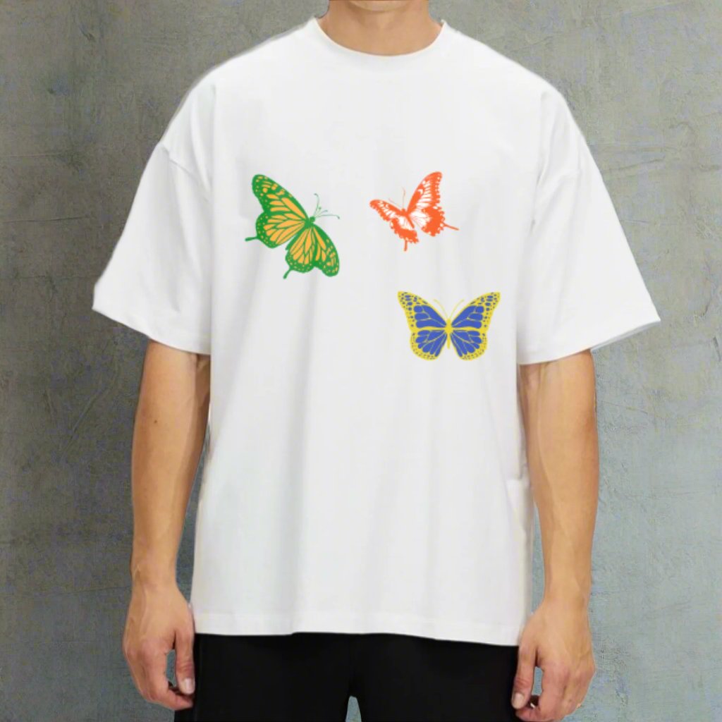 COLORED BUTTERFLIES - White (2/2)