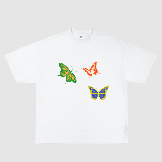 COLORED BUTTERFLIES - White (2/2)