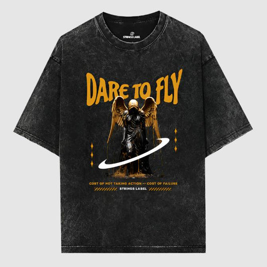 DARE TO FLY - Acid Wash - Black